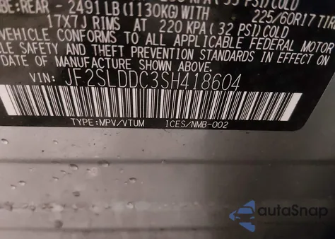 2025 Subaru Forester Premium from USA, damaged, VIN JF2SLDDC3SH418604